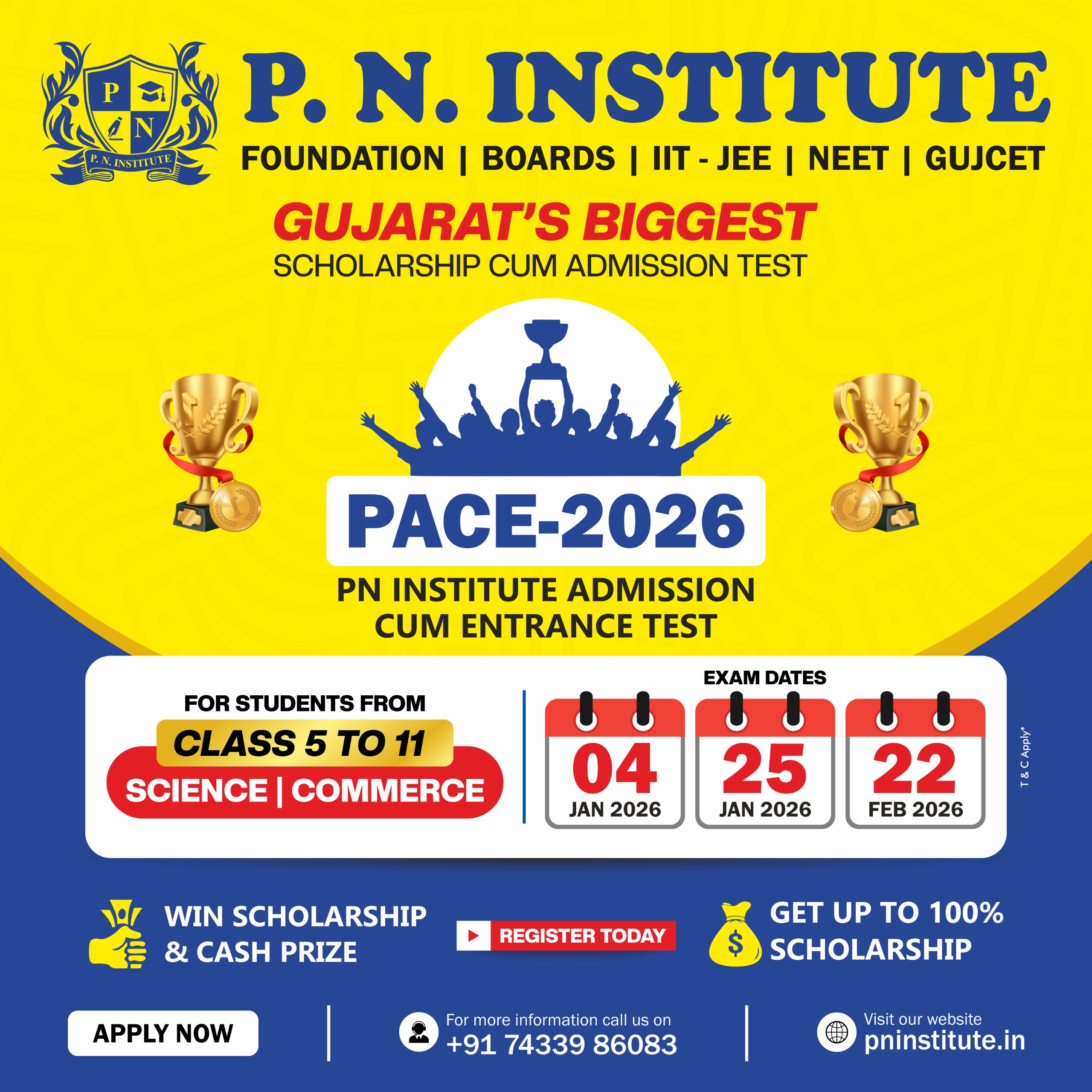 PACE 2026 - PN Institute Admission cum Entrance Test